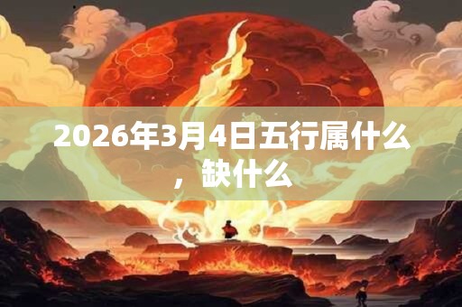 2026年3月4日五行属什么，缺什么