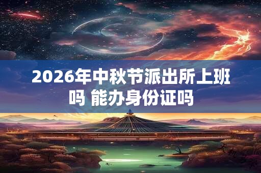 2026年中秋节派出所上班吗 能办身份证吗