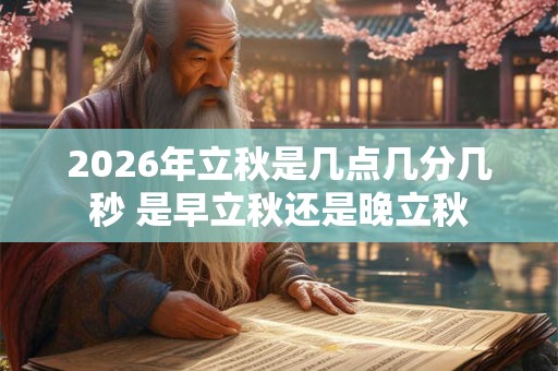2026年立秋是几点几分几秒 是早立秋还是晚立秋