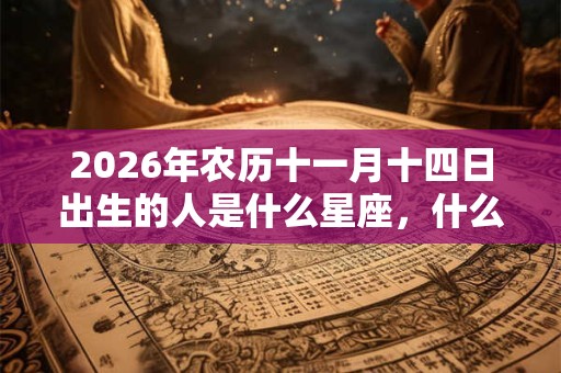 2026年农历十一月十四日出生的人是什么星座，什么性格的？