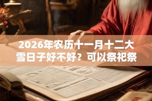 2026年农历十一月十二大雪日子好不好？可以祭祀祭祖吗？