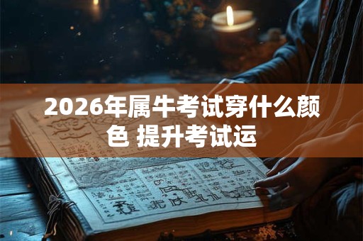 2026年属牛考试穿什么颜色 提升考试运 2026年属牛考试穿什么颜色 提升考试运