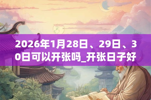 2026年1月28日、29日、30日可以开张吗_开张日子好吗