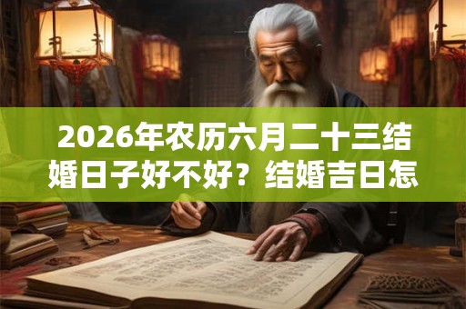 2026年农历六月二十三结婚日子好不好？结婚吉日怎么选？