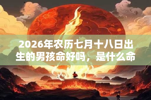 2026年农历七月十八日出生的男孩命好吗,是什么命? 2026年农历七月十八日出生的男孩命好吗,是什么命?