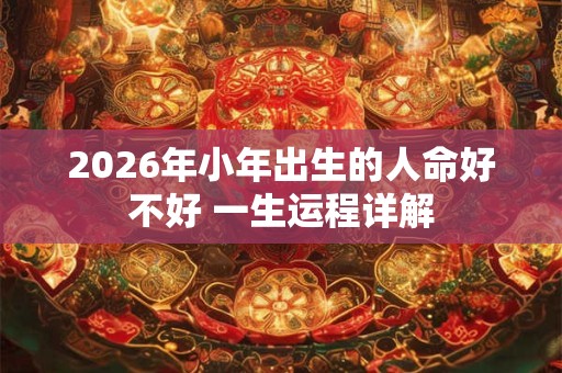 2026年小年出生的人命好不好 一生运程详解