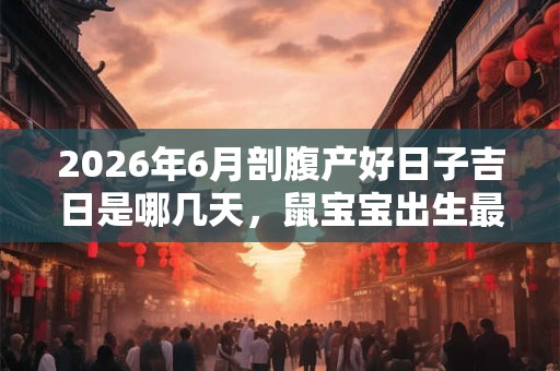 2026年6月剖腹产好日子吉日是哪几天，鼠宝宝出生最佳时间！
