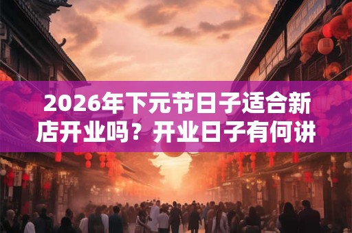 2026年下元节日子适合新店开业吗？开业日子有何讲究？