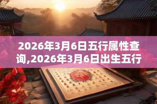 2026年3月6日五行属性查询,2026年3月6日出生五行属什么