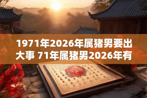 1971年2026年属猪男要出大事 71年属猪男2026年有什么大事