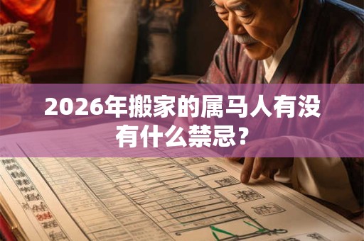 2026年搬家的属马人有没有什么禁忌？