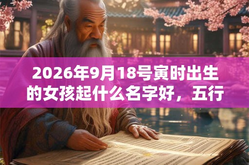 2026年9月18号寅时出生的女孩起什么名字好，五行属什么