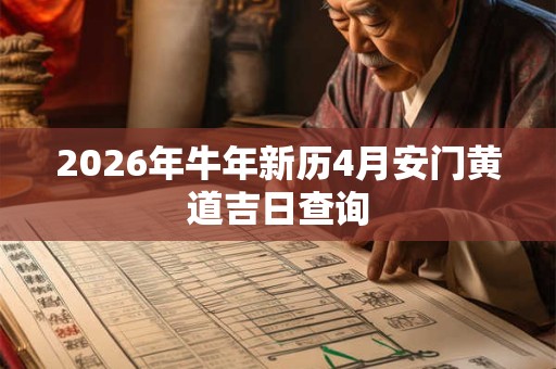 2026年牛年新历4月安门黄道吉日查询