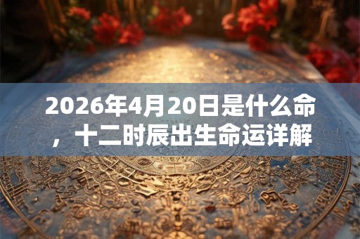 2026年4月20日是什么命，十二时辰出生命运详解