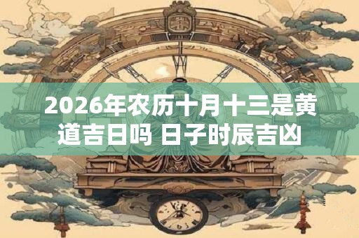 2026年农历十月十三是黄道吉日吗 日子时辰吉凶