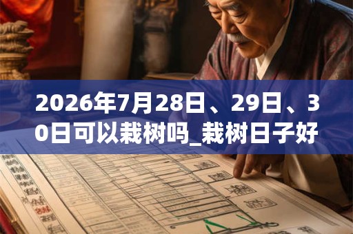 2026年7月28日、29日、30日可以栽树吗_栽树日子好吗 2026年7月28日、29日、30日可以栽树吗_栽树日子好吗