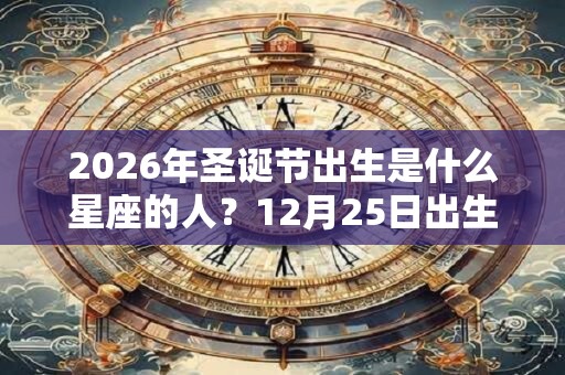2026年圣诞节出生是什么星座的人？12月25日出生的摩羯女的命运