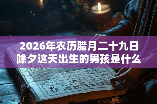 2026年农历腊月二十九日除夕这天出生的男孩是什么命？