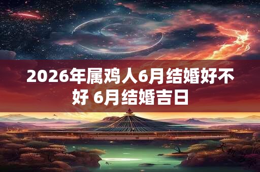 2026年属鸡人6月结婚好不好 6月结婚吉日