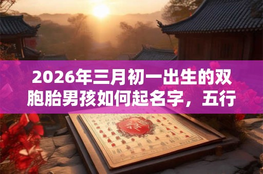 2026年三月初一出生的双胞胎男孩如何起名字，五行属什么