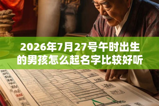 2026年7月27号午时出生的男孩怎么起名字比较好听 2026年7月27号午时出生的男孩怎么起名字比较好听