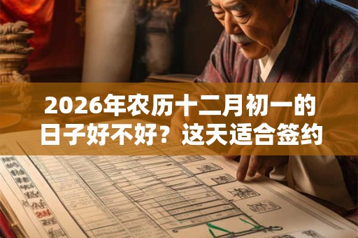 2026年农历十二月初一的日子好不好？这天适合签约吗？