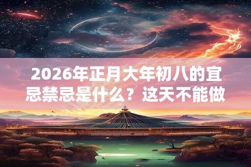 2026年正月大年初八的宜忌禁忌是什么?这天不能做什么? 2026年正月大年初八的宜忌禁忌是什么?这天不能做什么?
