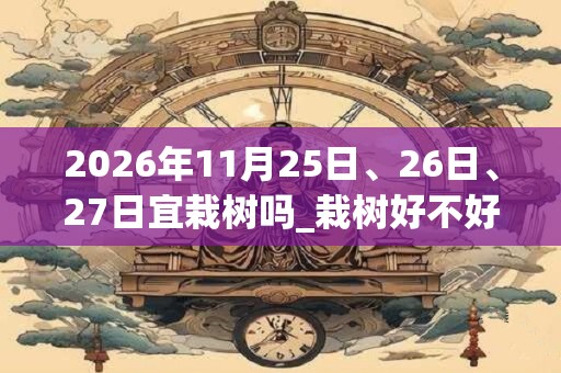 2026年11月25日、26日、27日宜栽树吗_栽树好不好