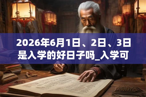 2026年6月1日、2日、3日是入学的好日子吗_入学可以吗 2026年6月1日、2日、3日是入学的好日子吗_入学可以吗