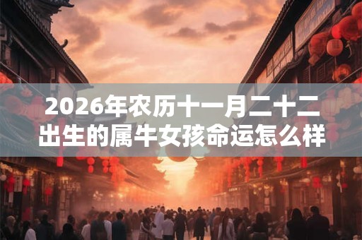 2026年农历十一月二十二出生的属牛女孩命运怎么样？