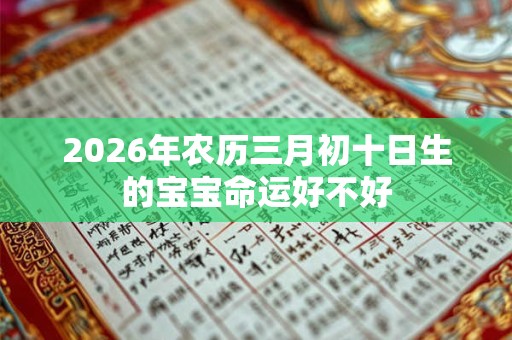 2026年农历三月初十日生的宝宝命运好不好