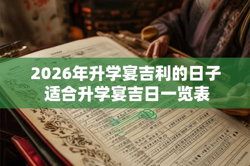 2026年升学宴吉利的日子 适合升学宴吉日一览表 2026年升学宴吉利的日子 适合升学宴吉日一览表