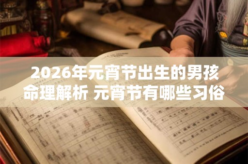 2026年元宵节出生的男孩命理解析 元宵节有哪些习俗 2026年元宵节出生的男孩命理解析 元宵节有哪些习俗