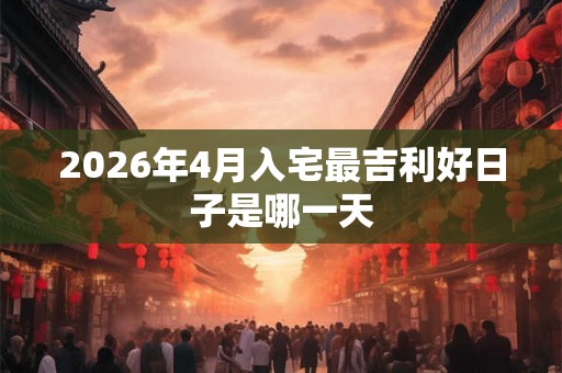 2026年4月入宅最吉利好日子是哪一天