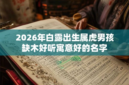 2026年白露出生属虎男孩缺木好听寓意好的名字