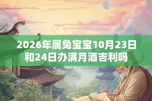 2026年属兔宝宝10月23日和24日办满月酒吉利吗 2026年属兔宝宝10月23日和24日办满月酒吉利吗