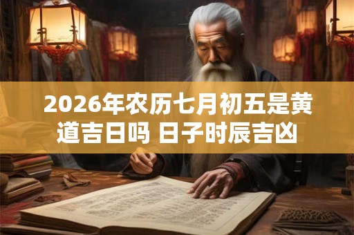 2026年农历七月初五是黄道吉日吗 日子时辰吉凶 2026年农历七月初五是黄道吉日吗 日子时辰吉凶