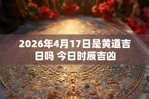 2026年4月17日是黄道吉日吗 今日时辰吉凶 2026年4月17日是黄道吉日吗 今日时辰吉凶