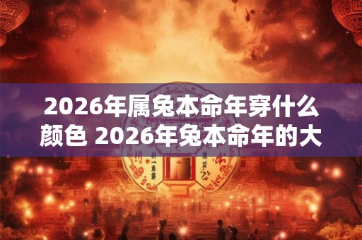 2026年属兔本命年穿什么颜色 2026年兔本命年的大忌颜色 2026年属兔本命年穿什么颜色 2026年兔本命年的大忌颜色