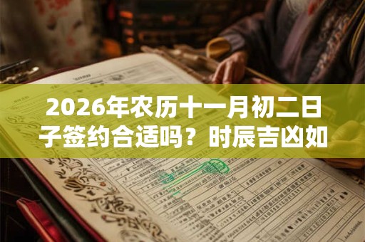 2026年农历十一月初二日子签约合适吗？时辰吉凶如何？