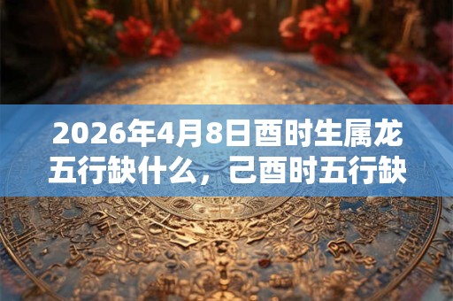 2026年4月8日酉时生属龙五行缺什么，己酉时五行缺什么