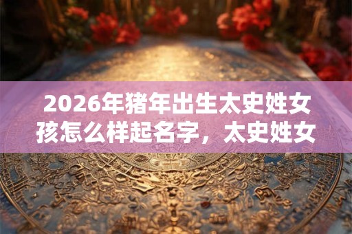2026年猪年出生太史姓女孩怎么样起名字，太史姓女孩好名推荐