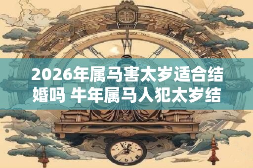 2026年属马害太岁适合结婚吗 牛年属马人犯太岁结婚好不好 2026年属马害太岁适合结婚吗 牛年属马人犯太岁结婚好不好