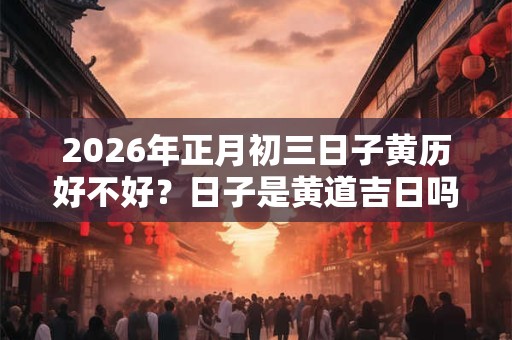 2026年正月初三日子黄历好不好？日子是黄道吉日吗？