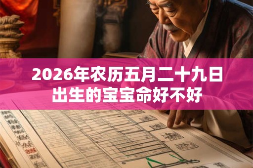2026年农历五月二十九日出生的宝宝命好不好 2026年农历五月二十九日出生的宝宝命好不好