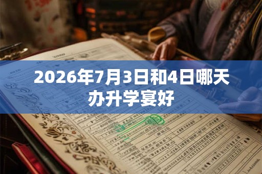 2026年7月3日和4日哪天办升学宴好