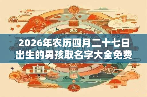 2026年农历四月二十七日出生的男孩取名字大全免费查询
