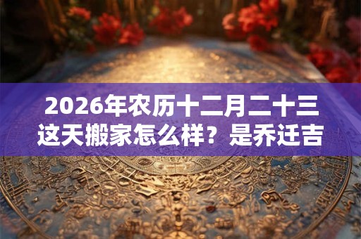 2026年农历十二月二十三这天搬家怎么样?是乔迁吉日吗? 2026年农历十二月二十三这天搬家怎么样?是乔迁吉日吗?
