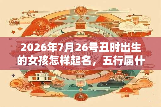 2026年7月26号丑时出生的女孩怎样起名，五行属什么？