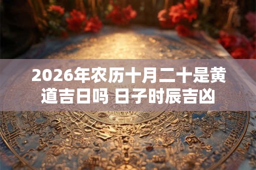 2026年农历十月二十是黄道吉日吗 日子时辰吉凶